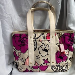 Coach Poppy Kyra Floral Print Tote Purse